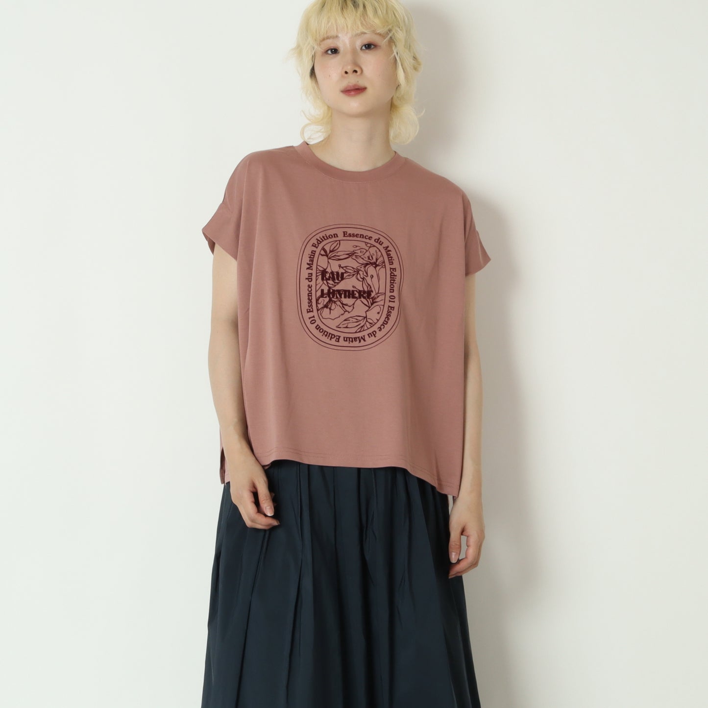 フロッキープリントTシャツ　80268324