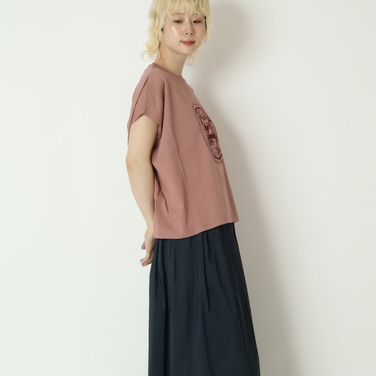 フロッキープリントTシャツ　80268324