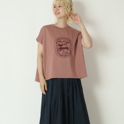 フロッキープリントTシャツ　80268324