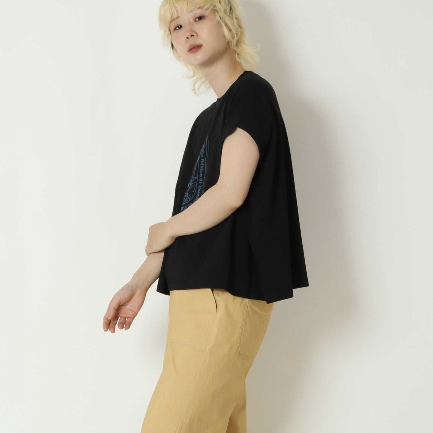 フロッキープリントTシャツ　80268324