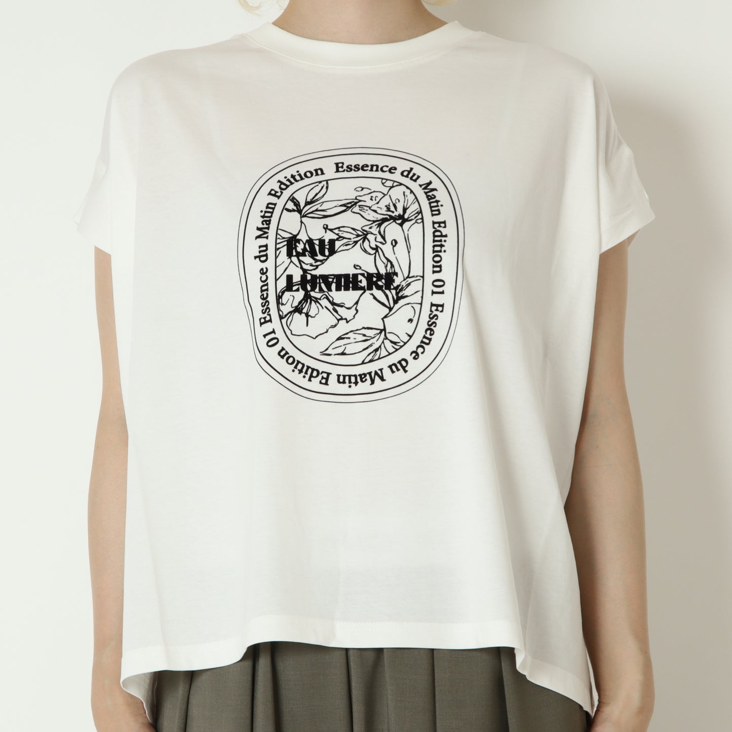 フロッキープリントTシャツ　80268324