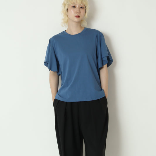 袖フリルバックプリントTシャツ　80268221