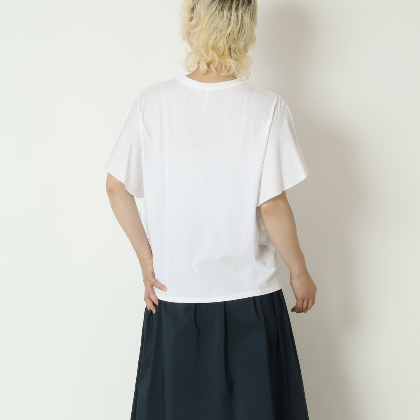 袖フリルバックプリントTシャツ　80268221