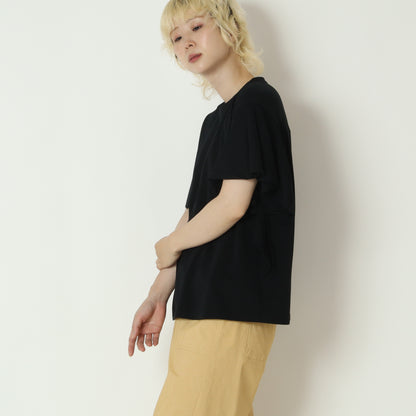 袖フリルバックプリントTシャツ　80268221