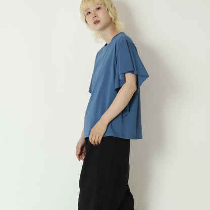 袖フリルバックプリントTシャツ　80268221
