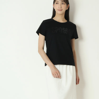 ラインストーンロゴTシャツ　SH261324