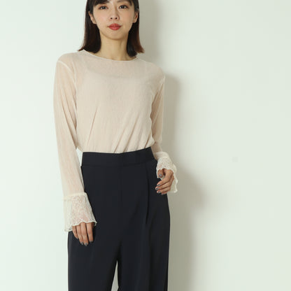 レースシアーラメブラウス  8568319