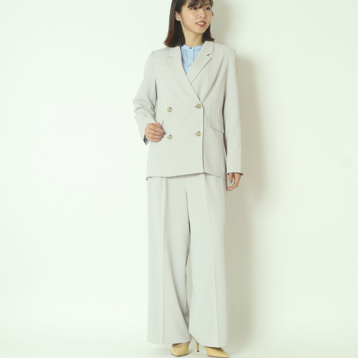 ポリエステルツイルワイドパンツ  8868653