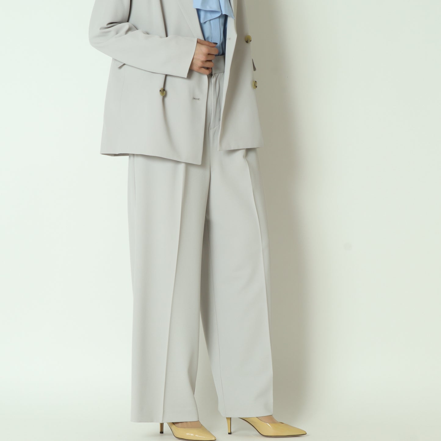 ポリエステルツイルワイドパンツ  8868653