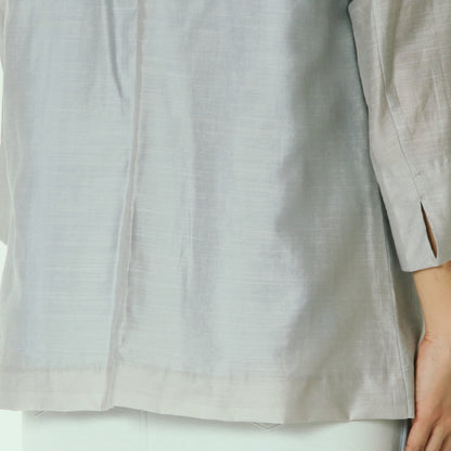 麻混8分袖ジャケット　8565206