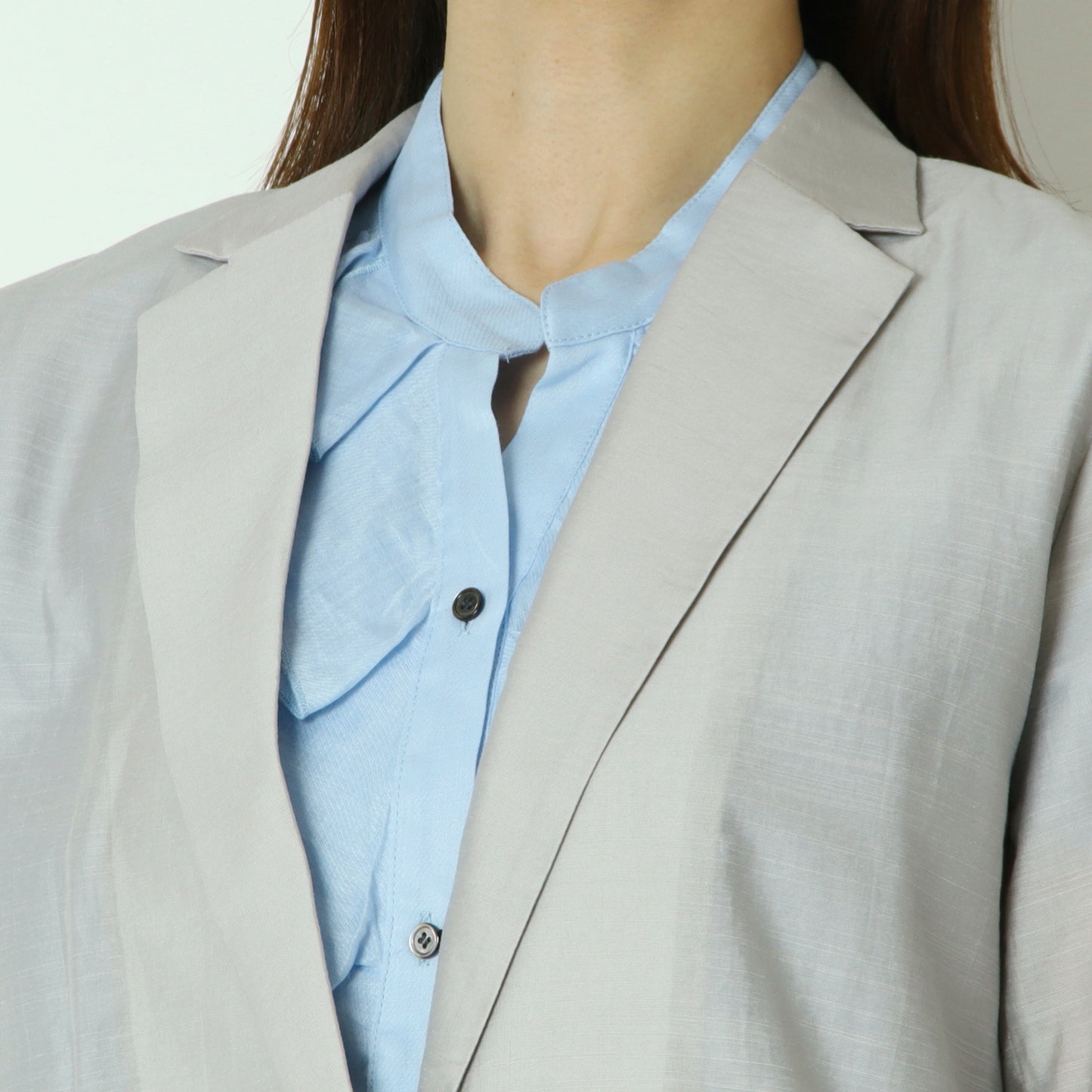 麻混8分袖ジャケット　8565206