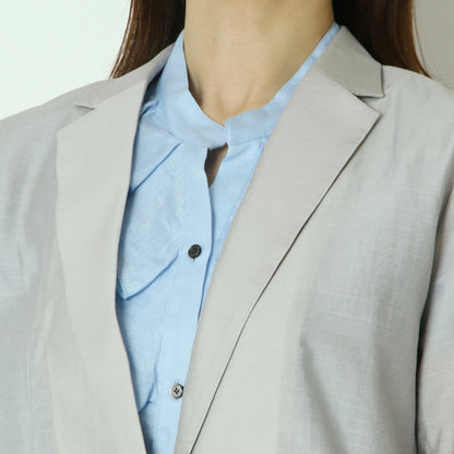 麻混8分袖ジャケット　8565206