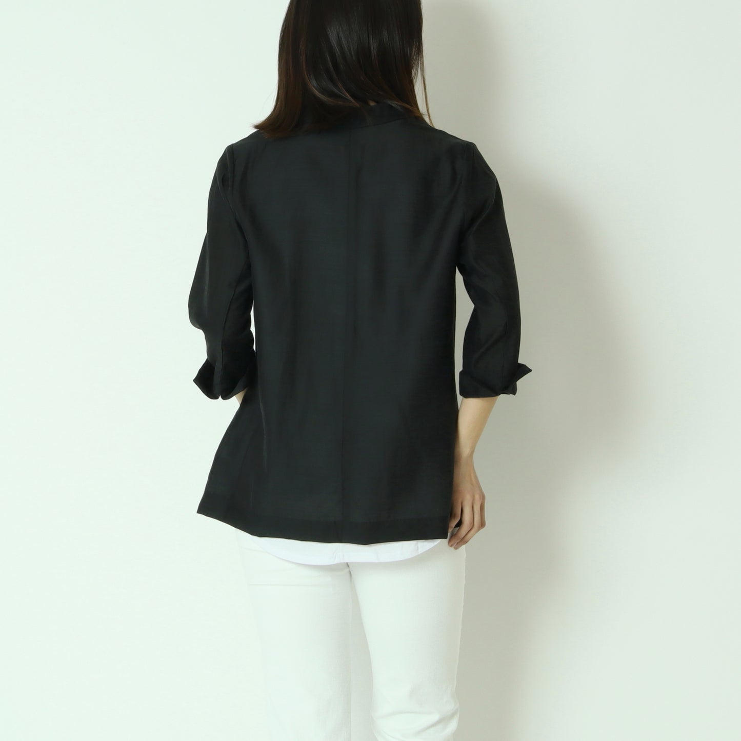 麻混8分袖ジャケット　8565206