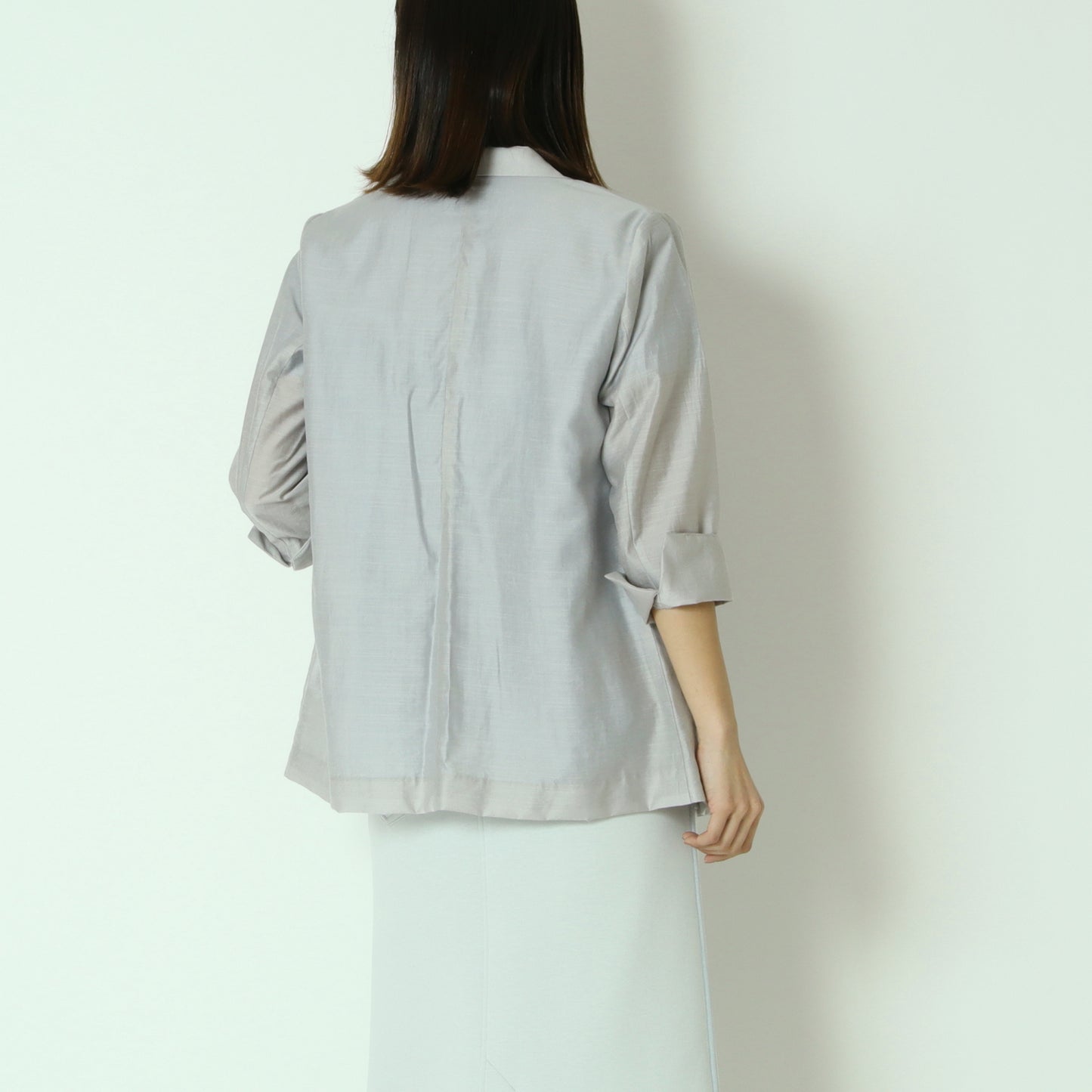 麻混8分袖ジャケット　8565206