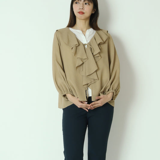 フリルカラーブラウス　8865359