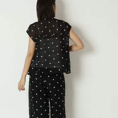 ドット立体刺繍ブラウス　8861360