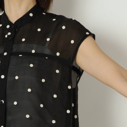 ドット立体刺繍ブラウス　8861360