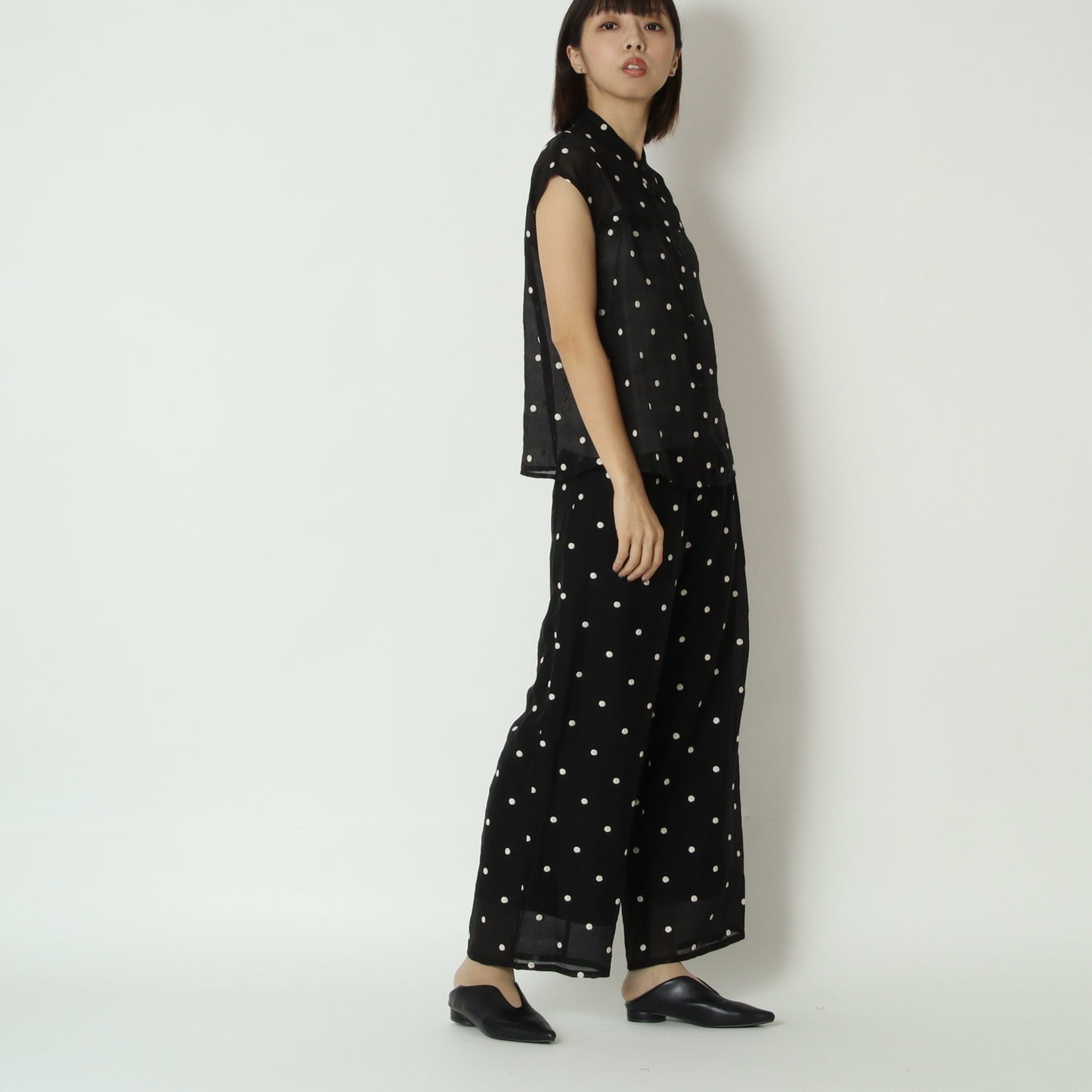 ドット立体刺繍イージーパンツ　8861652