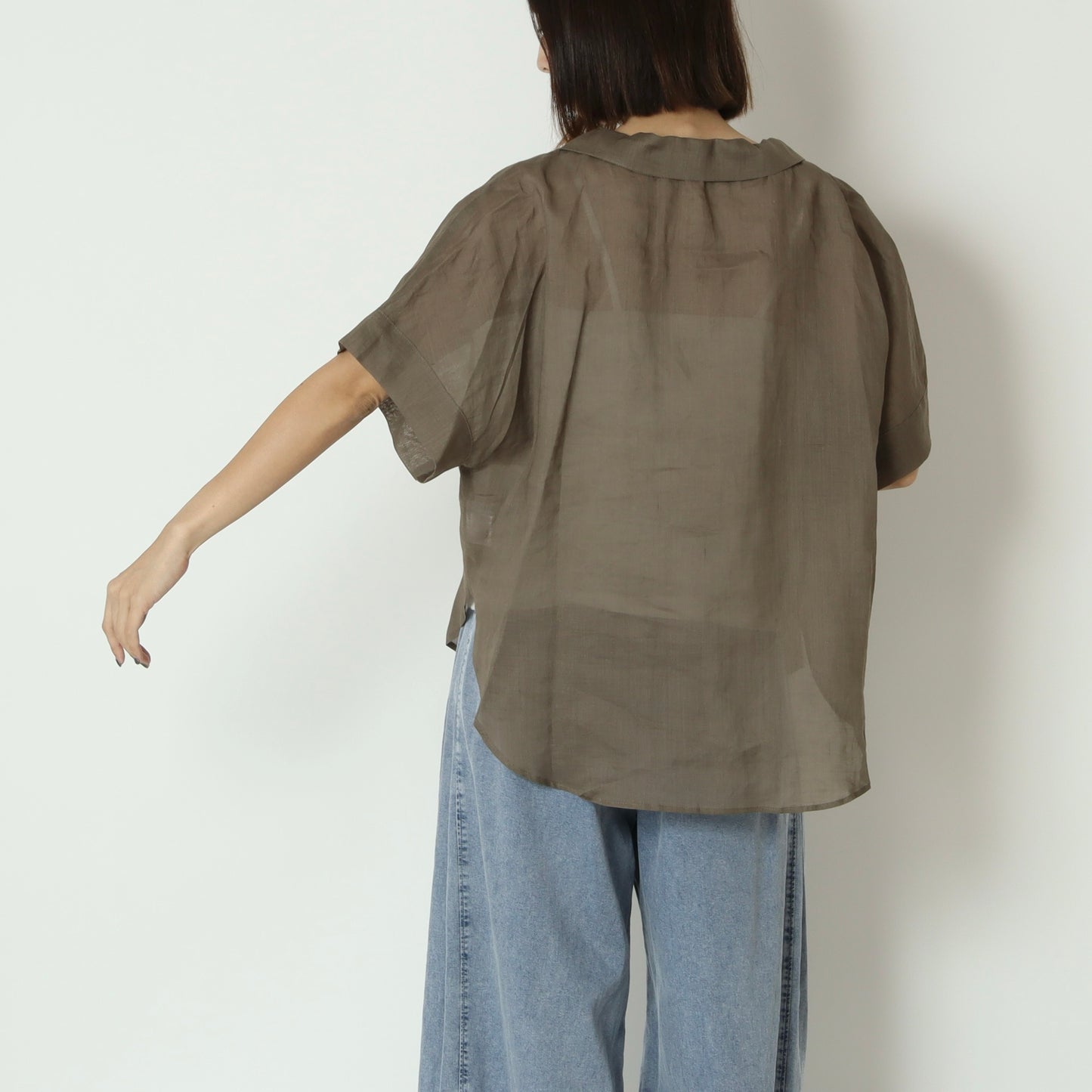 ネックドロストスキッパーブラウス 8921222