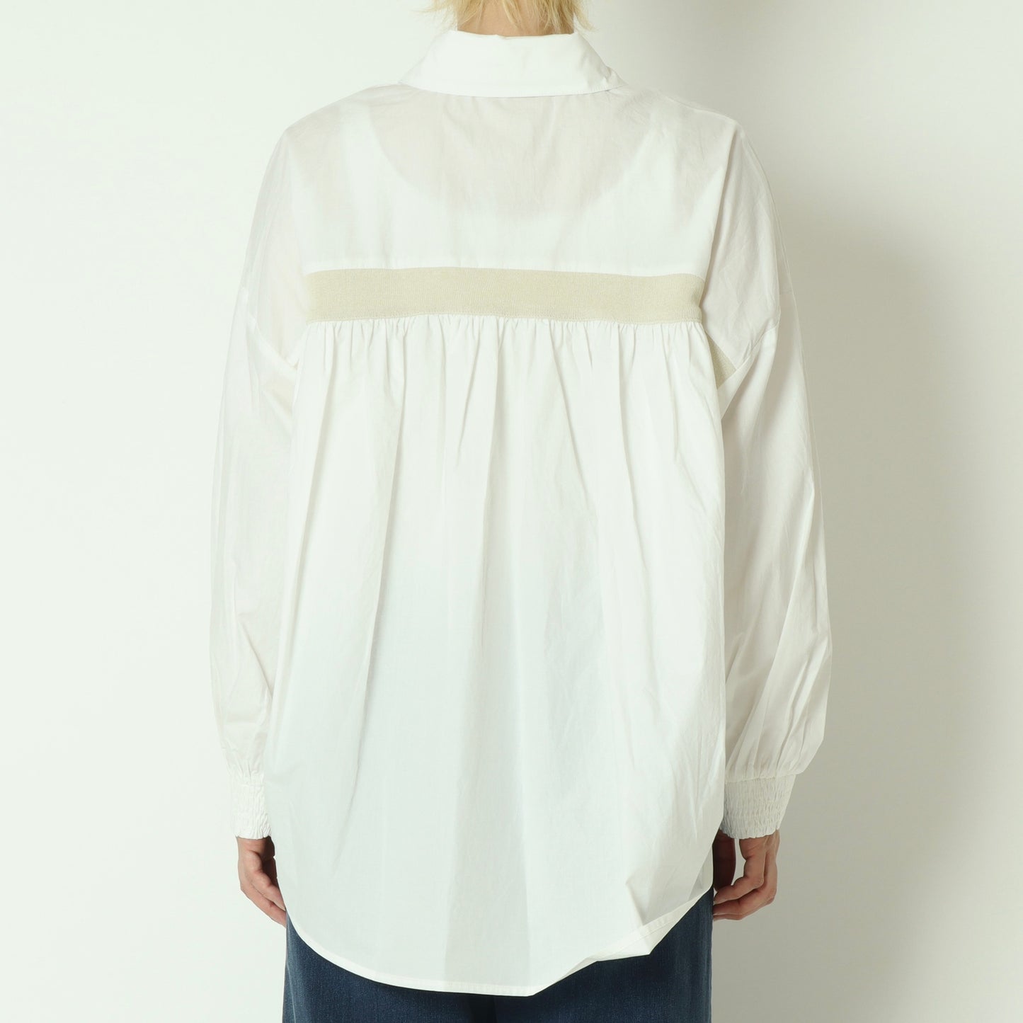 コーマコットンバックテープブラウス  DR261-0005