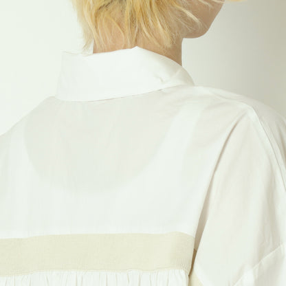 コーマコットンバックテープブラウス  DR261-0005