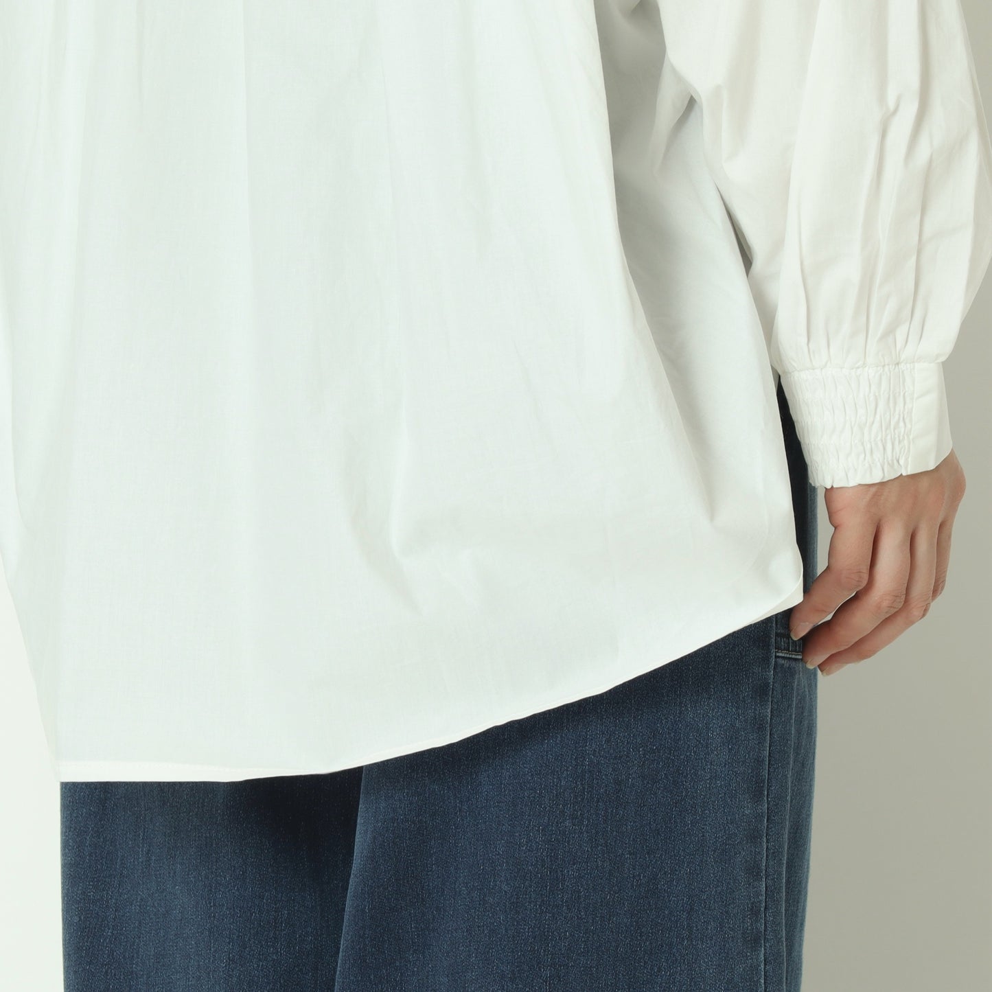 コーマコットンバックテープブラウス  DR261-0005