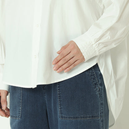 コーマコットンバックテープブラウス  DR261-0005