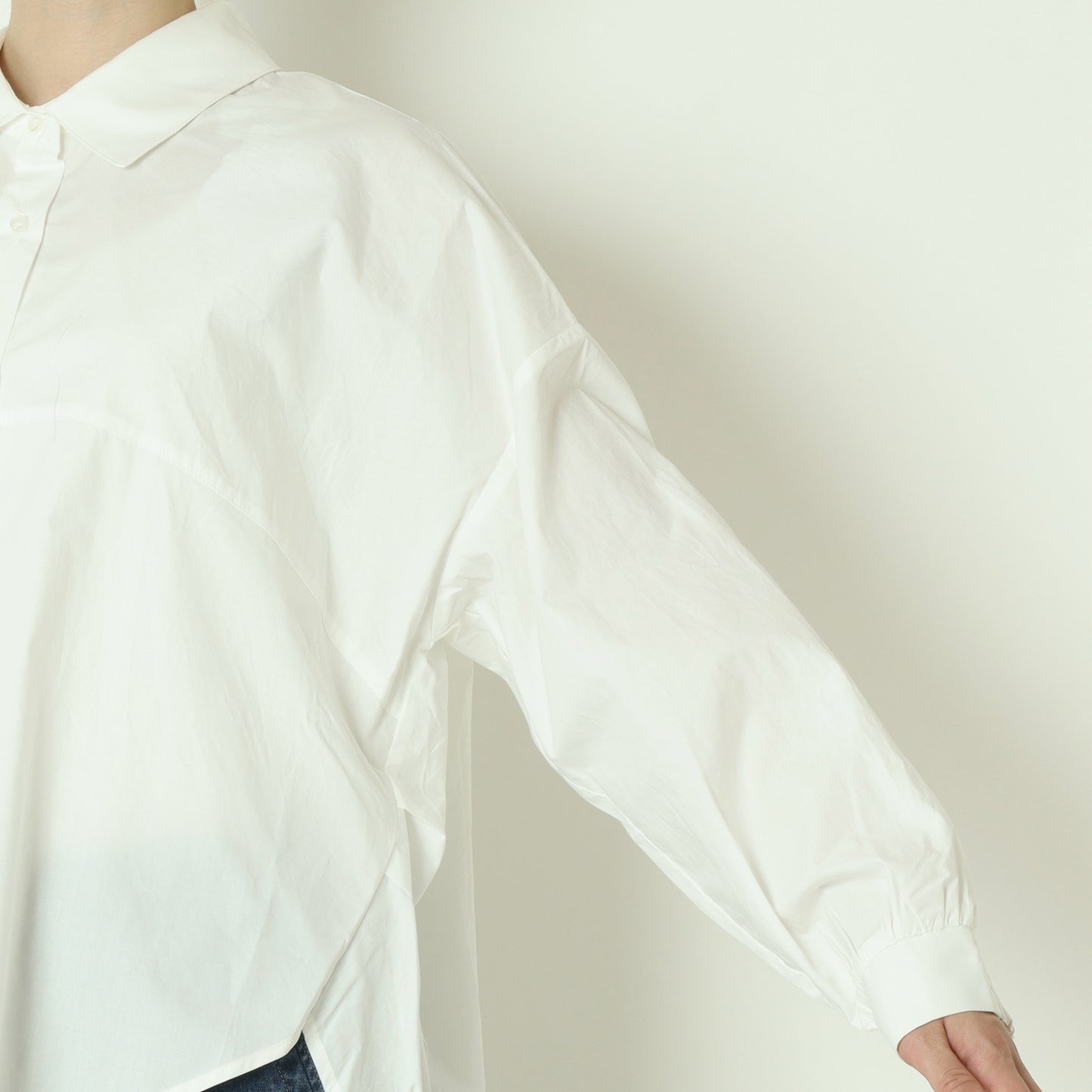 コーマコットンバックテープブラウス  DR261-0005