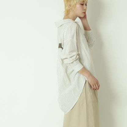 コーマコットンバックテープブラウス  DR261-0005