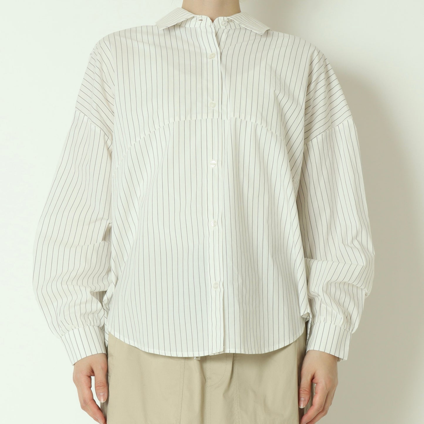 コーマコットンバックテープブラウス  DR261-0005