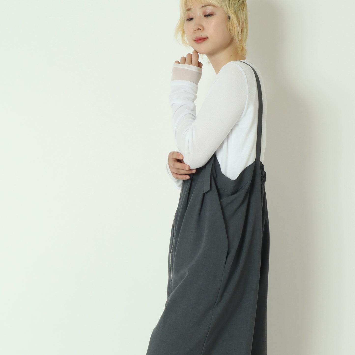 シアーフライス×チュールレイヤープルオーバー　DR2610019