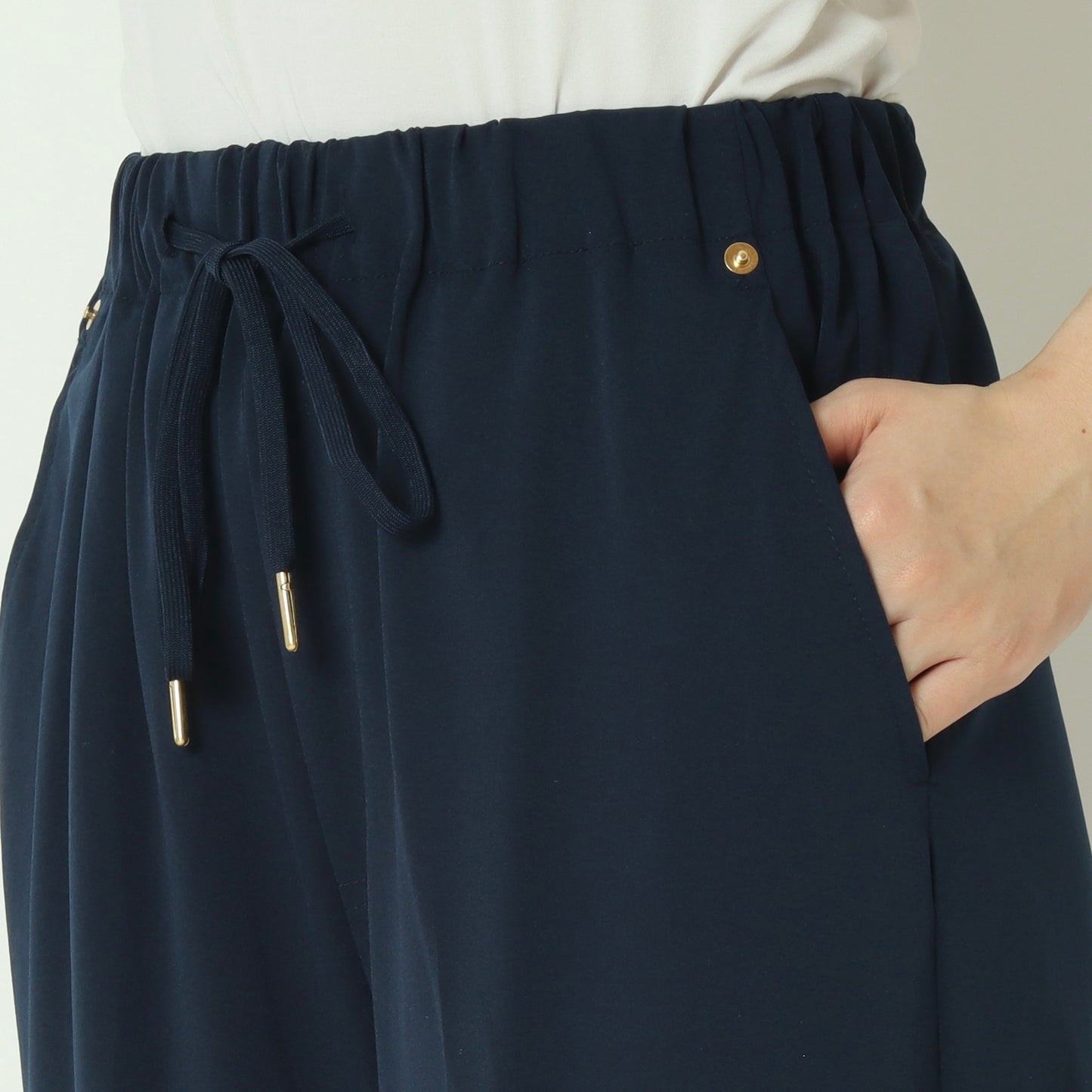 CICA配合サークルストレッチワイドパンツ　DR2610014