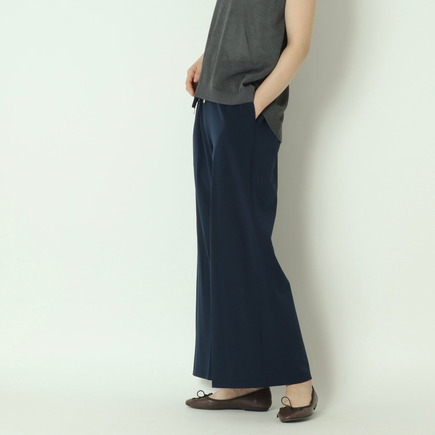 CICA配合サークルストレッチワイドパンツ　DR2610014