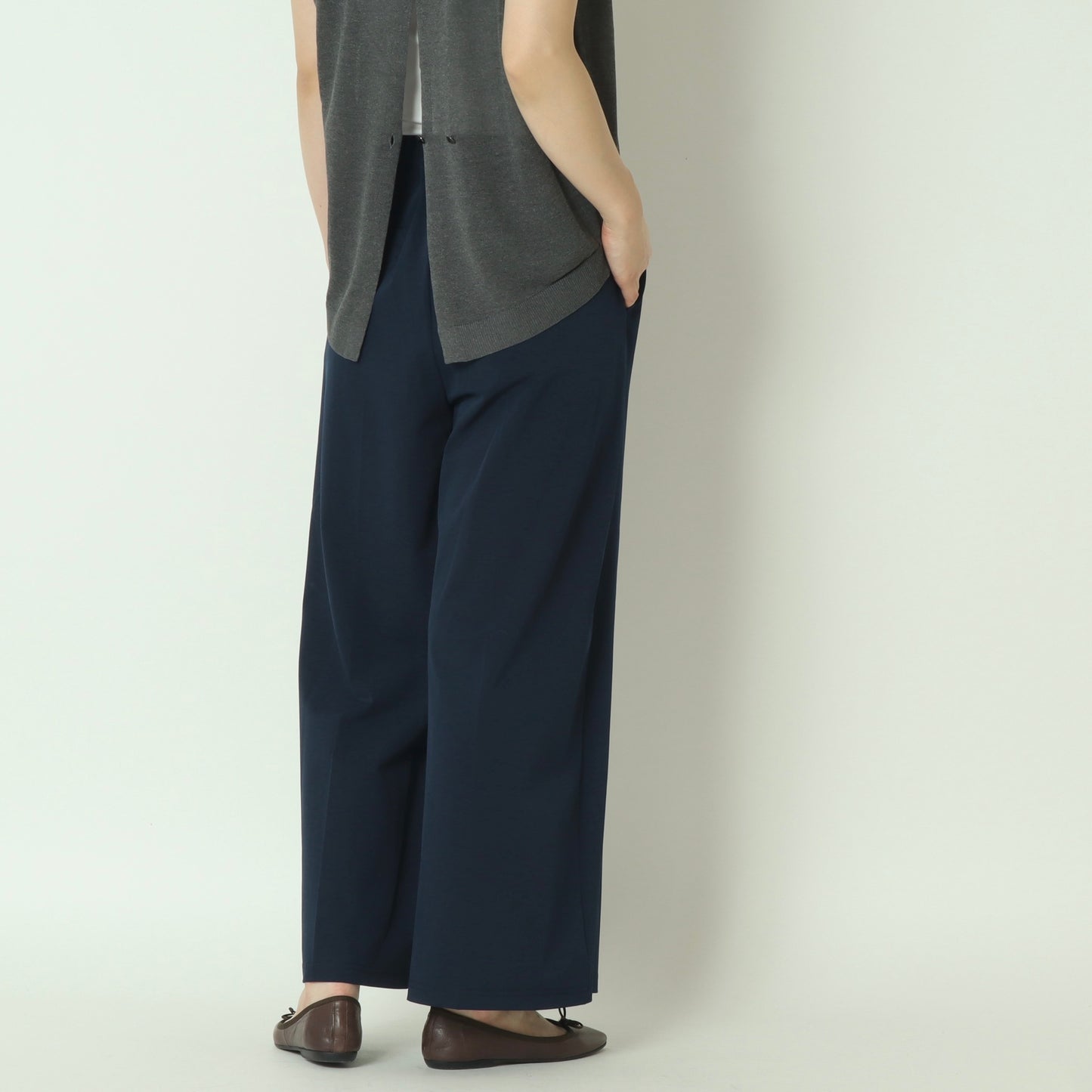 CICA配合サークルストレッチワイドパンツ　DR2610014