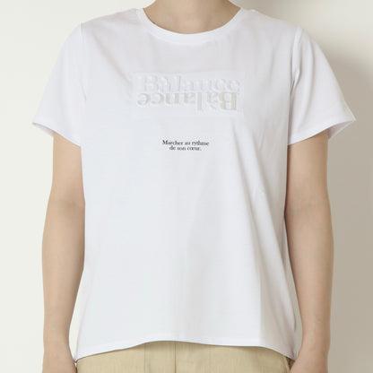 エンボス×箔ロゴTシャツ　DR2610023