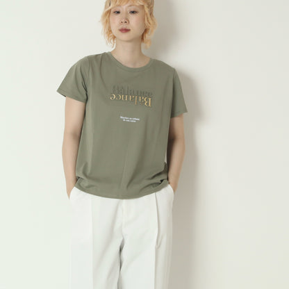 エンボス×箔ロゴTシャツ　DR2610023