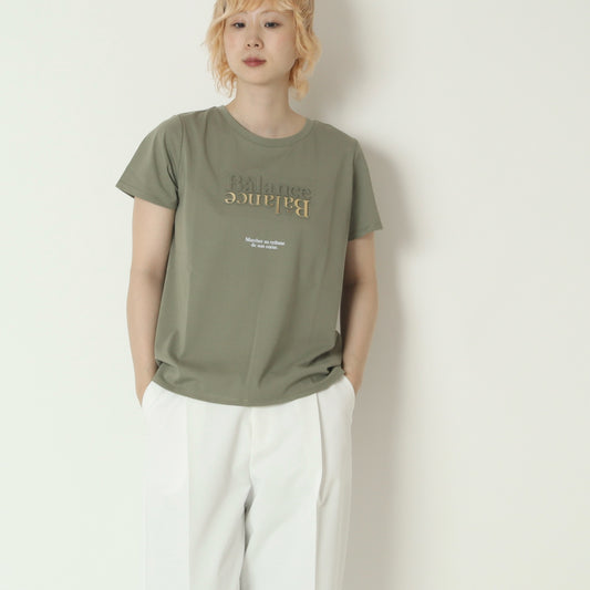 エンボス×箔ロゴTシャツ　DR2610023