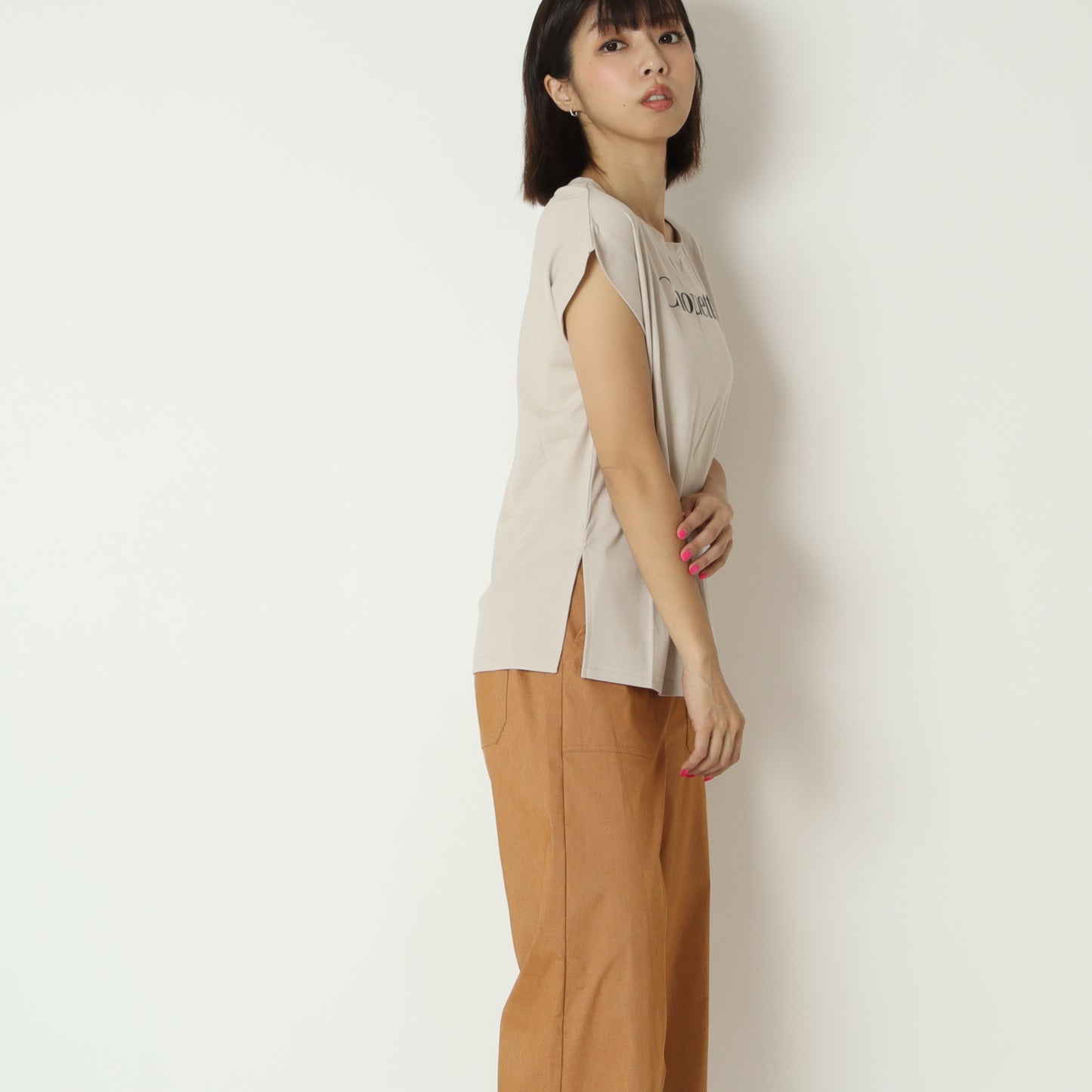 フレンチスリーブロゴTシャツ　DR2610031