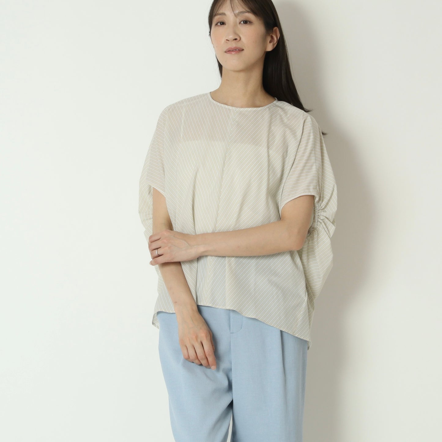 ストライププルオーバーブラウス　U2339H-26