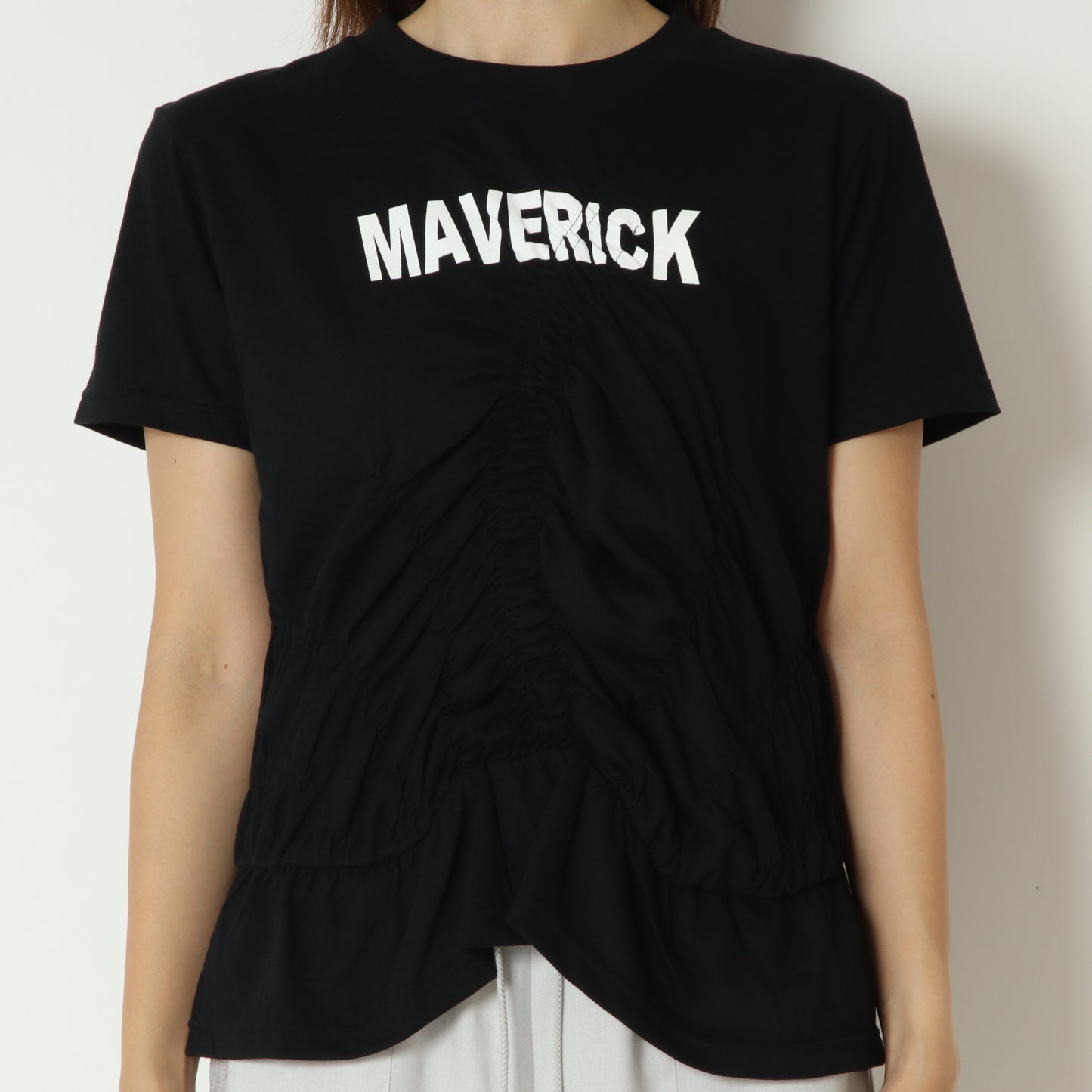 ギャザーMAVERICKロゴTシャツ　MM5154
