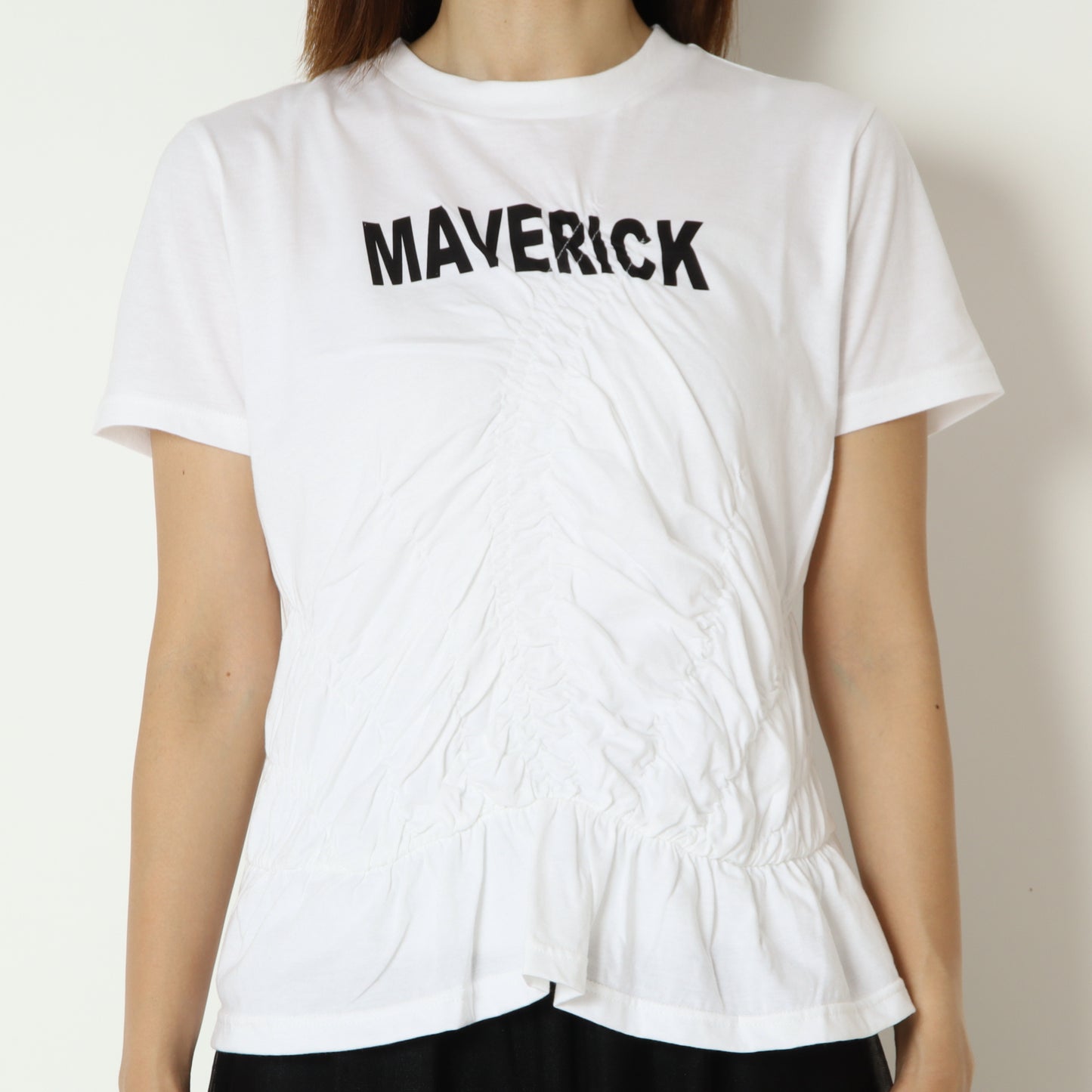 ギャザーMAVERICKロゴTシャツ　MM5154