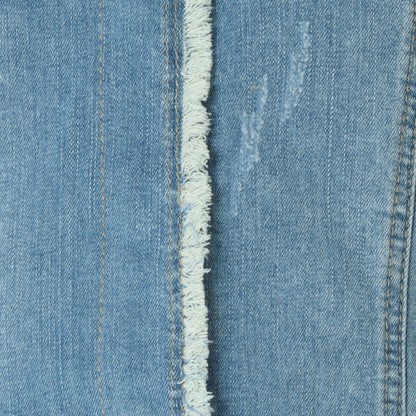 フリンジデザインノーカラーデニムジャケット 26-JD-00310