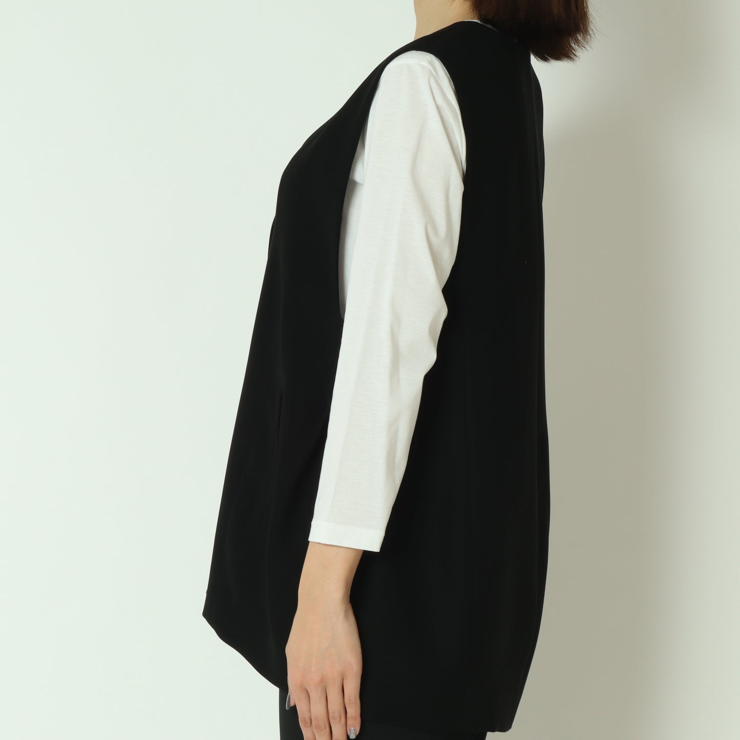 サイドプリーツジレ  611407