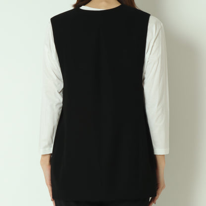 サイドプリーツジレ  611407