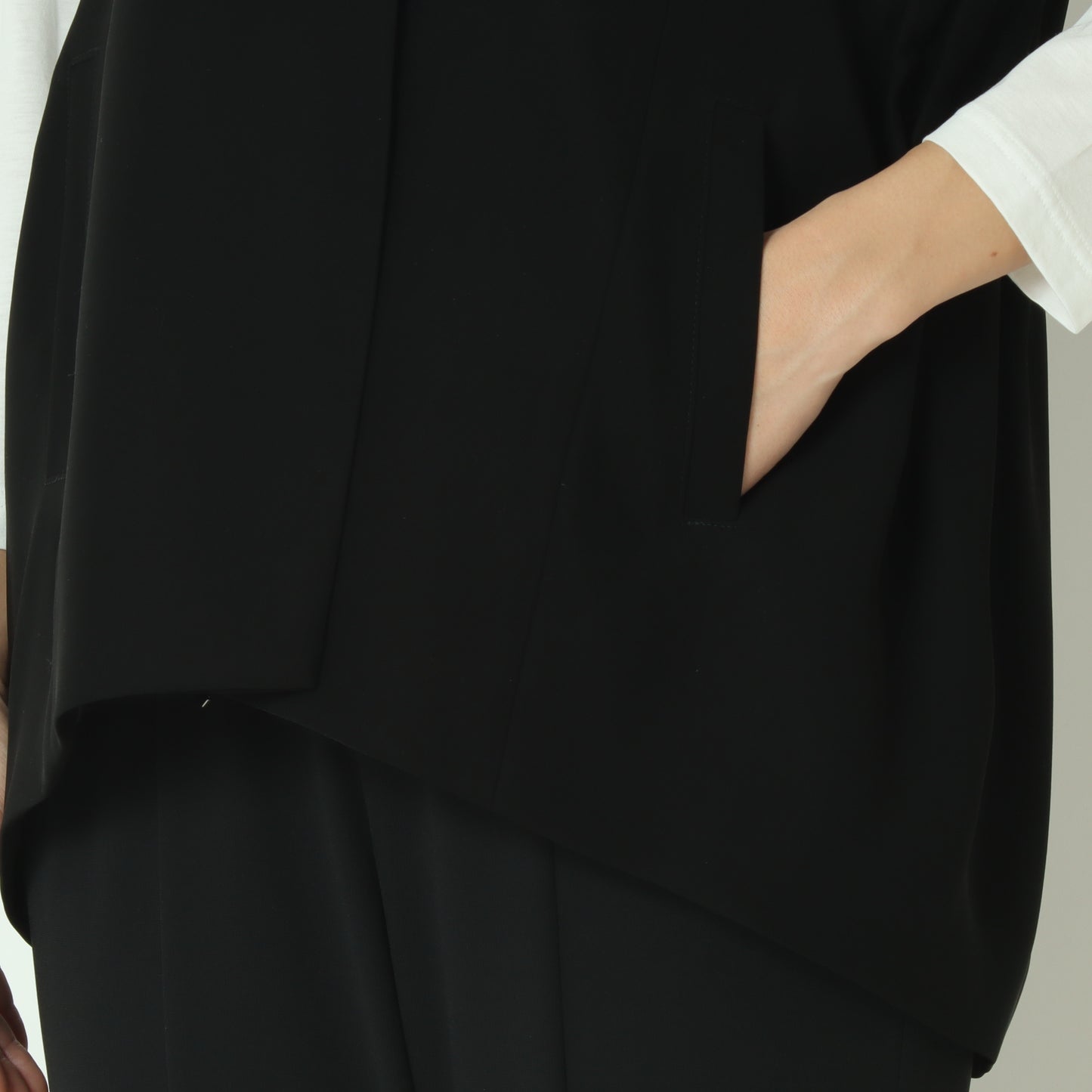 サイドプリーツジレ  611407