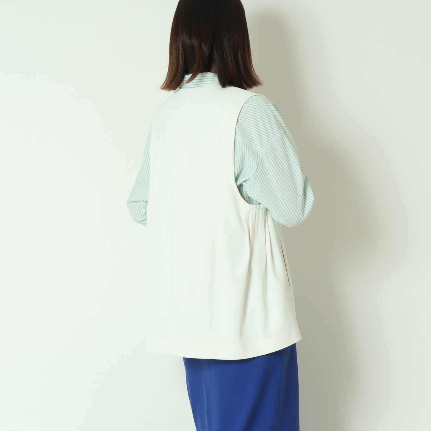 サイドプリーツジレ  611407