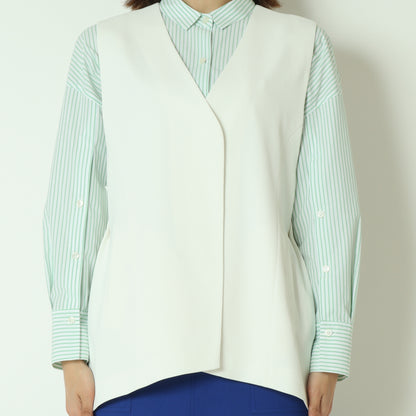 サイドプリーツジレ  611407