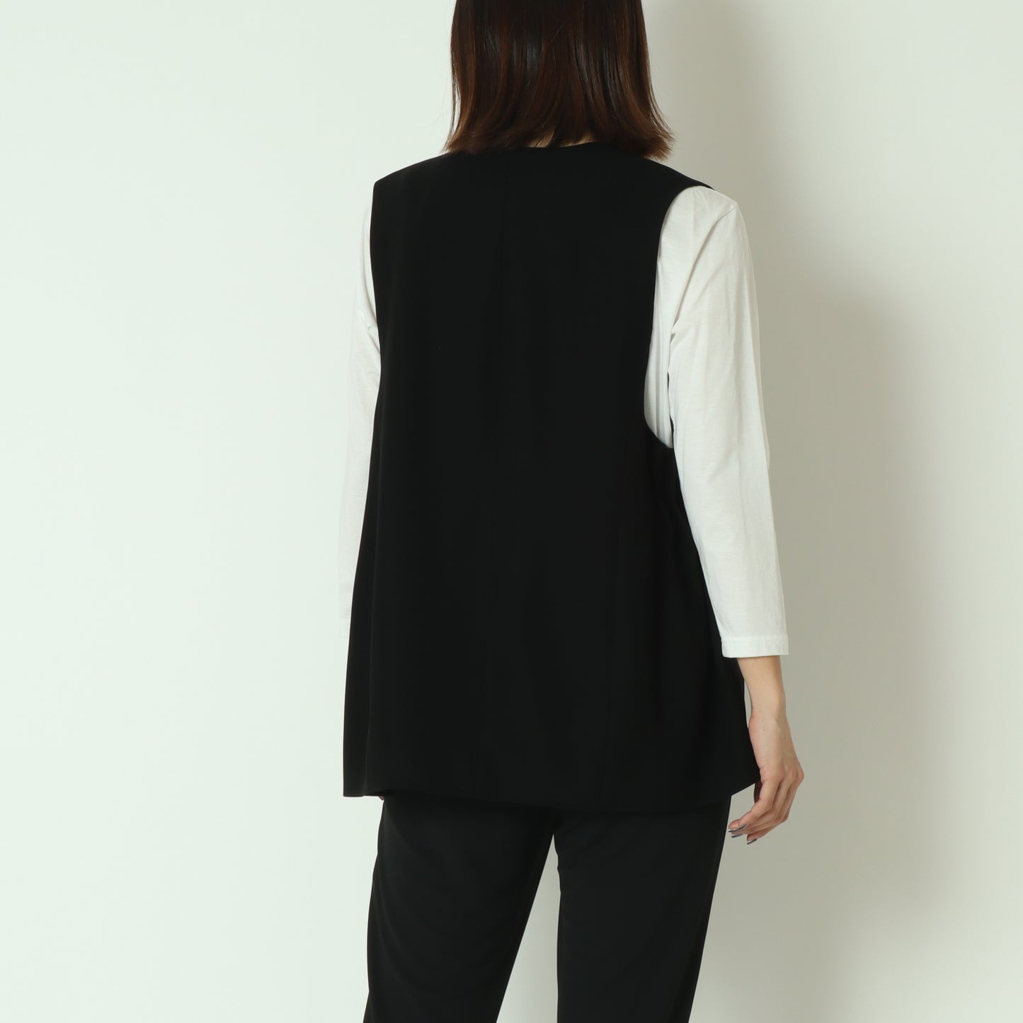 サイドプリーツジレ  611407