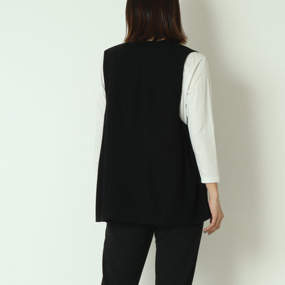 サイドプリーツジレ  611407