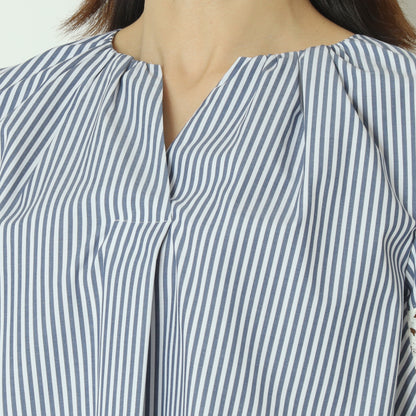 レース切替スキッパーブラウス  611414